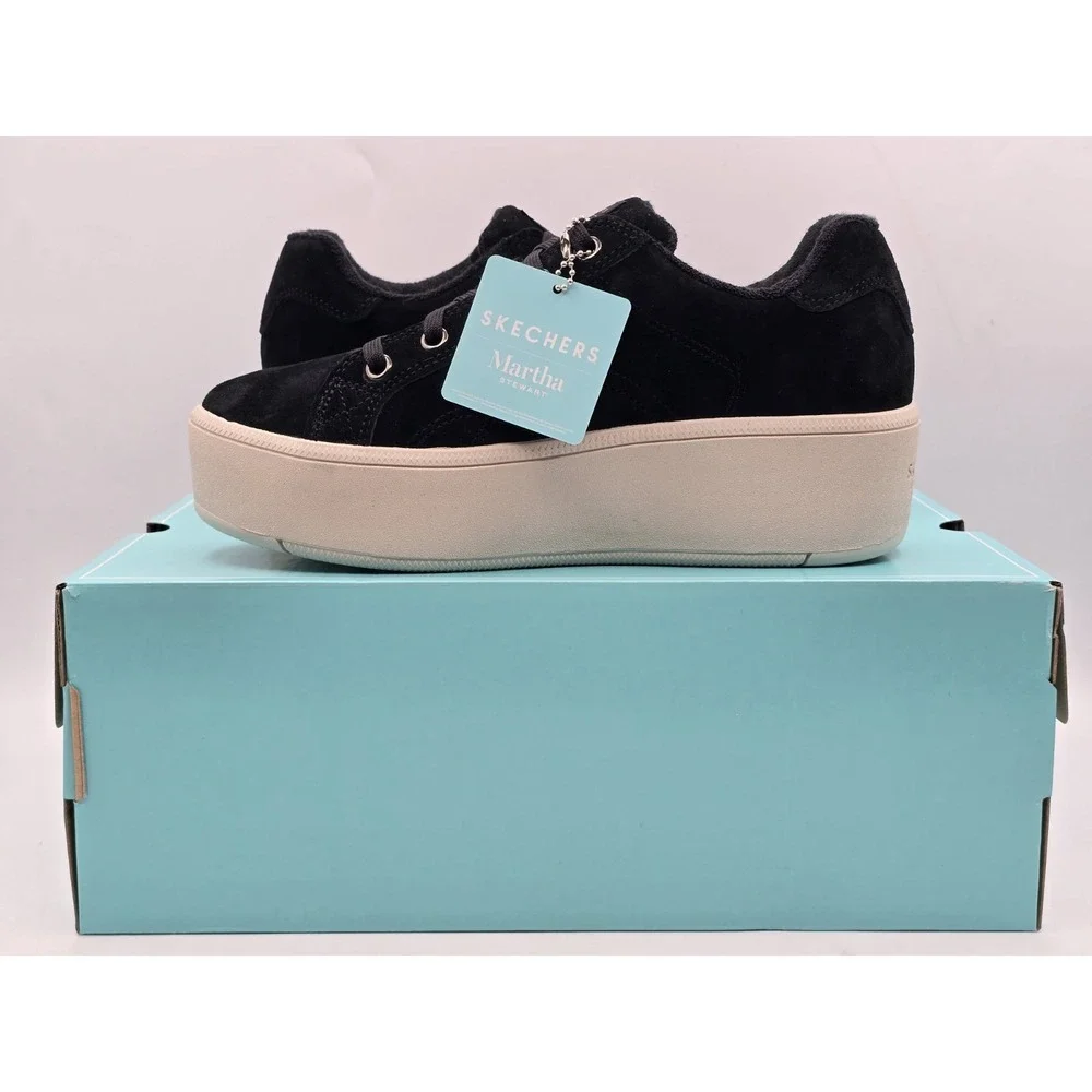 Skechers Martha Stewart Shoes Women Plateau Chic Lady Platform Black 158821 Sz 7